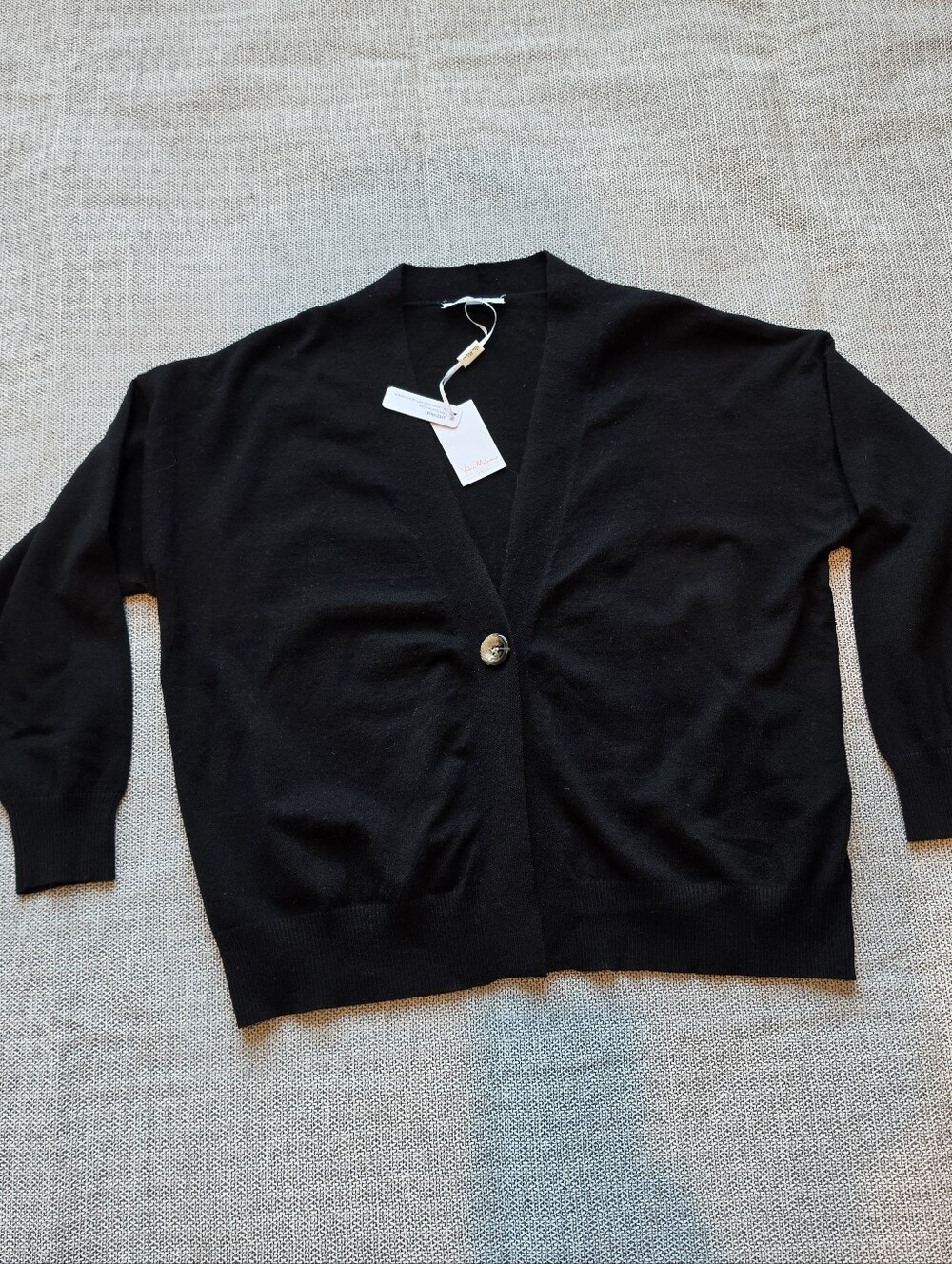 Vila Milano Black V-Neck Single-Button Cardigan